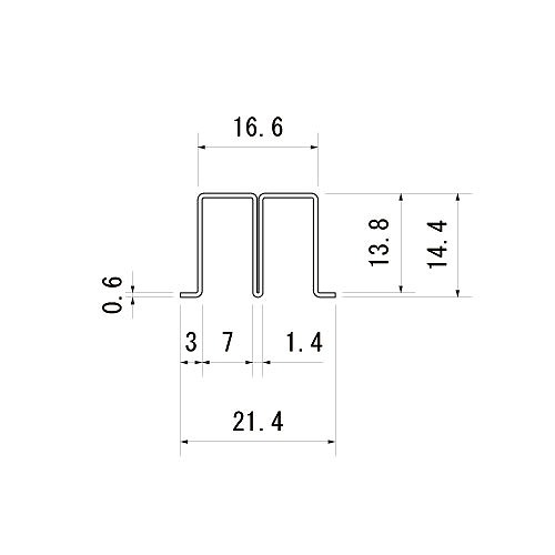ステン 5㍉家具用上レール HL 2000 商品画像2