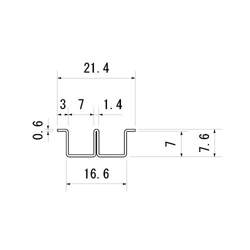 ステン 5㍉家具用下レール HL 2000 商品画像2
