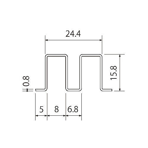 ステン 3号 6㍉上レール HL 2000 商品画像2