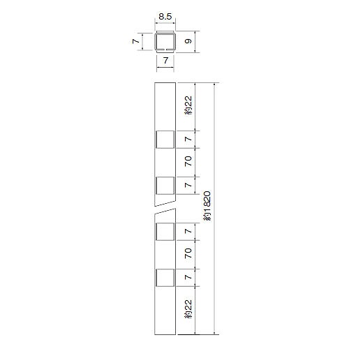 ステン 7㍉ソロバン車 1820 商品画像2