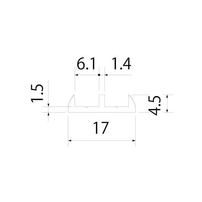 ビニール 面打下レール 茶 5x2000 商品画像2