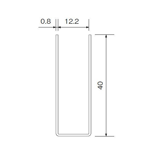 ステン 深型破損止 HL 12x40x3000 商品画像1