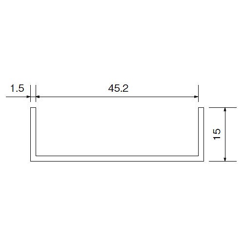 アルミ 45㍉チャンネル ブロンズ 1820 商品画像1