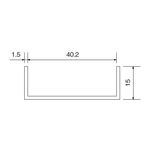 アルミ 40㍉チャンネル ブロンズ 1820 商品画像1